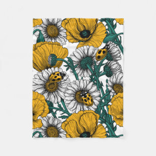 The meadow in yellow fleece blanket