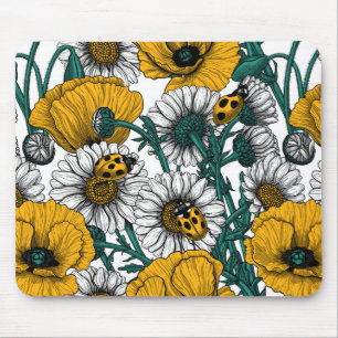 The meadow in yellow mouse pad