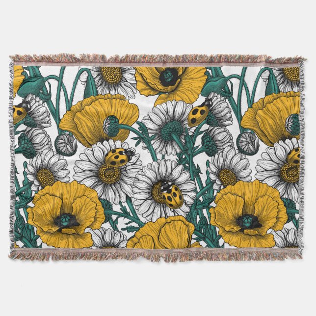 The meadow in yellow throw blanket (Front)