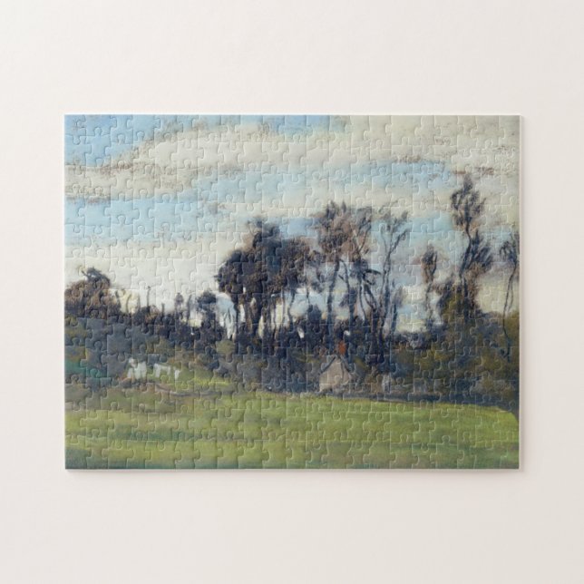 The Meadow Lined with Trees Monet Fine Art Jigsaw Puzzle (Horizontal)