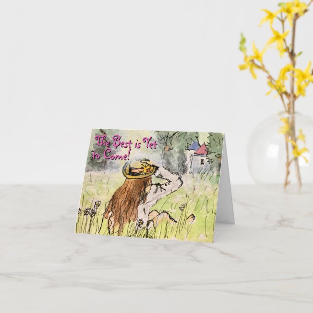 The Meadow "The Best is Yet to Come" Card (Yellow Flower)