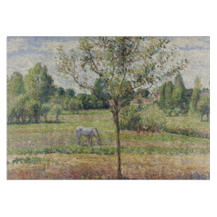The Meadow with Grey Horse, Eragny, Oil Painting Cutting Board