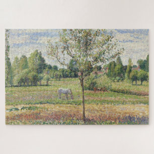 The Meadow with Grey Horse, Eragny, Oil Painting Jigsaw Puzzle