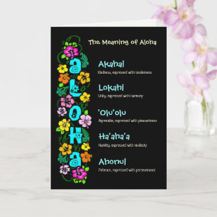 The Meaning of Aloha Card