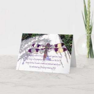 The Meaning of Life Dragonfly Card