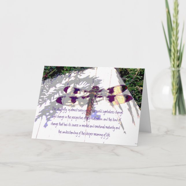The Meaning of Life Dragonfly Card (Front)