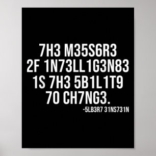 The Measure Of Intelligence Coded Motivational Sci Poster