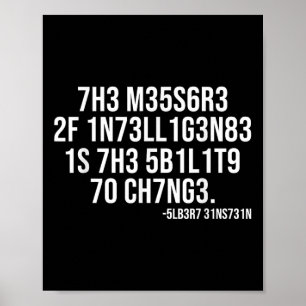 The Measure Of Intelligence Coded Motivational Sci Poster