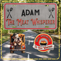 The Meat Whisperer License Plate to Personalise