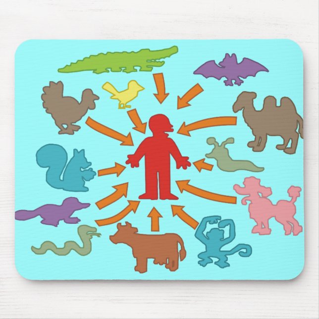 The Meatatarian Food Chain Mouse Pad (Front)