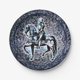The Mediaeval Shield Knight     Paper Plate