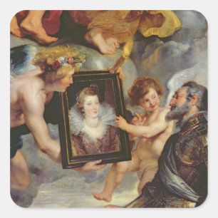 The Medici Cycle: Henri IV  Receiving Portrait Square Sticker