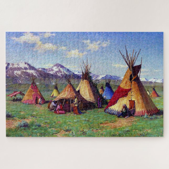 The Medicine Teepee Joseph Henry Sharp 1903  Jigsaw Puzzle (Horizontal)
