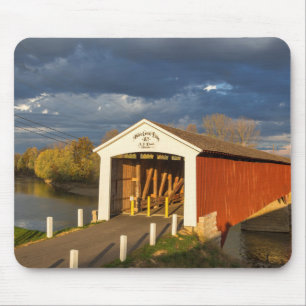 The Medora Covered Bridge Built In 1875 Mouse Pad