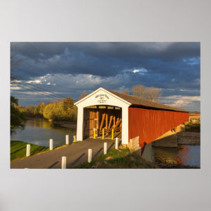 The Medora Covered Bridge Built In 1875 Poster