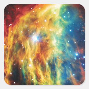 The Medusa Nebula Hubble Outer Space Photo Square Sticker
