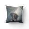 The Meeting Asian Elephant Throw Pillow
