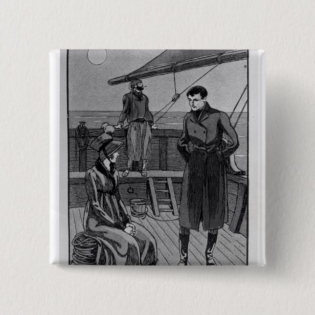 The meeting between Orso and Miss Nevil on 15 Cm Square Badge (Front)