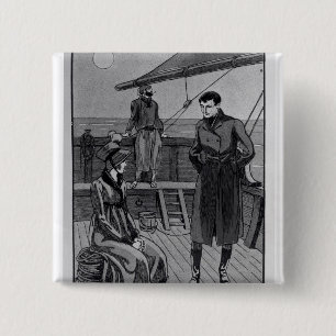 The meeting between Orso and Miss Nevil on 15 Cm Square Badge