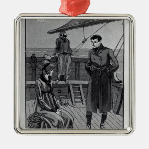 The meeting between Orso and Miss Nevil on Metal Tree Decoration