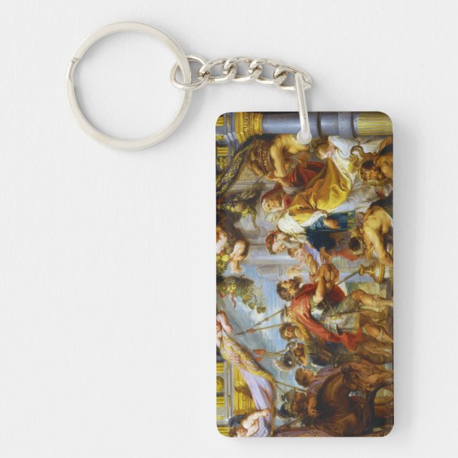 The Meeting of Abraham and Melchizedek Rubens art Key Ring (Front)