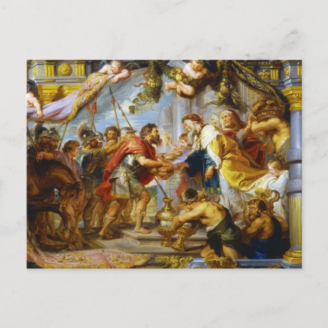 The Meeting of Abraham and Melchizedek Rubens art Postcard (Front)