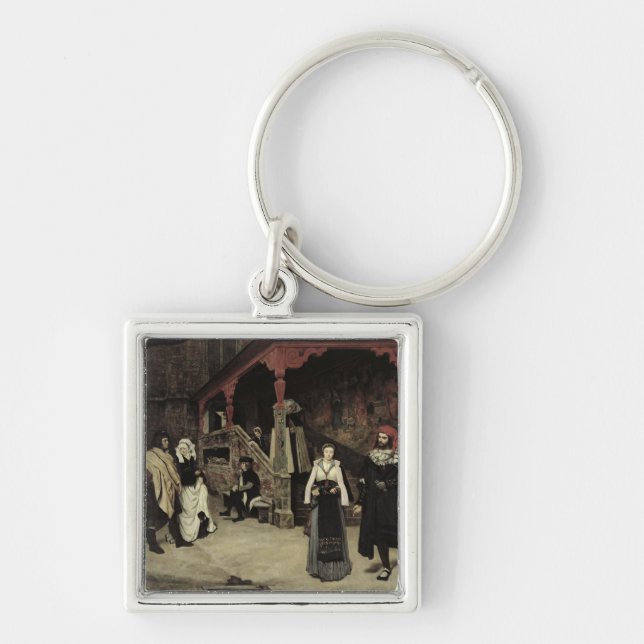 The Meeting of Faust and Marguerite, 1860 Key Ring (Front)