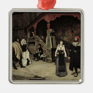 The Meeting of Faust and Marguerite, 1860 Metal Ornament