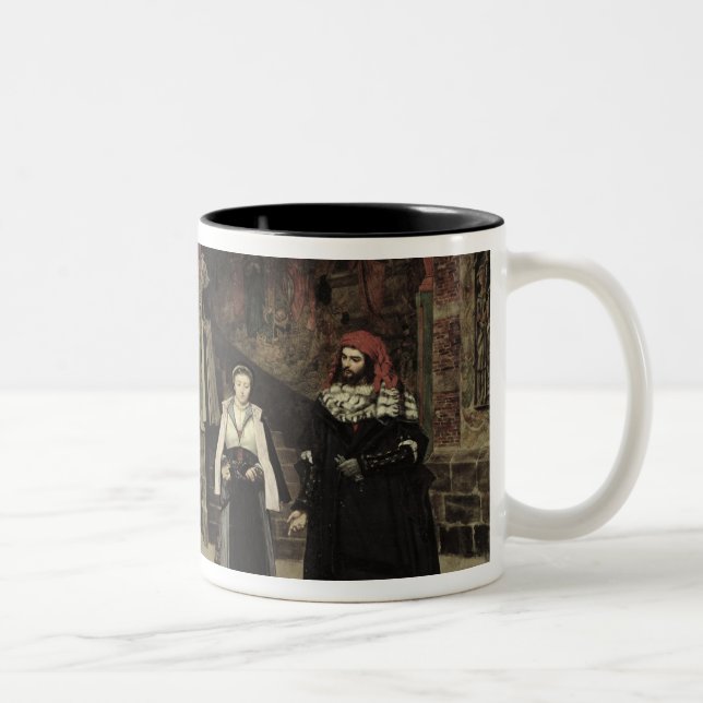 The Meeting of Faust and Marguerite, 1860 Two-Tone Coffee Mug (Right)