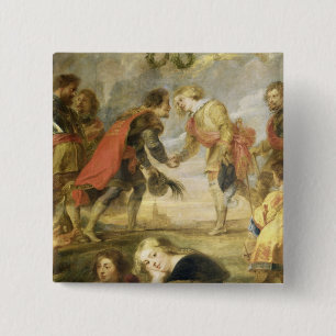 The Meeting of Ferdinand II 15 Cm Square Badge