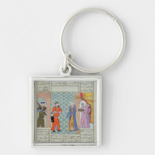 The meeting of Khosro and Chirin in the palace Key Ring