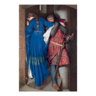 The Meeting on the Turret Stairs (by F.W. Burton) Poster