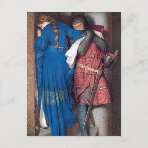 The Meeting On Turret Stairs by Frederic Burton Postcard