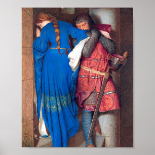 The Meeting Turret Stairs Painting Frederic Burton Poster