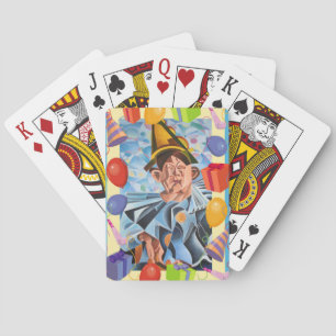 The Melancholic Clown Geometric Art  Playing Cards