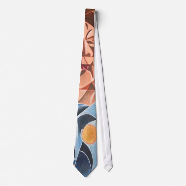The Melancholic Clown Geometric Art  Tie (Front)