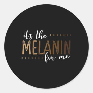 The Melanin For Me African American Black History Classic Round Sticker