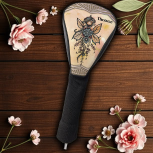 The melody of nature,  dance of the flower fairy.  golf head cover