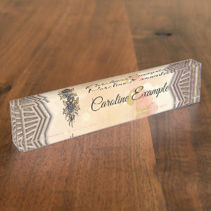 The melody of nature, dance of the flower fairy. nameplate