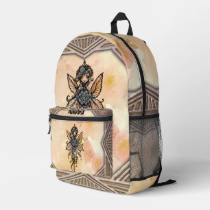 The melody of nature, dance of the flower fairy. printed backpack