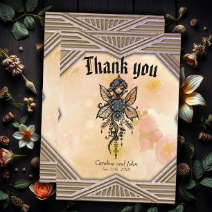 The melody of nature,  dance of the flower fairy.  thank you card