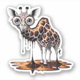 The Melting Giraffe Funny Surreal Art Design