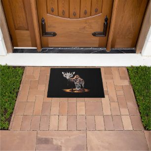 The Melting Giraffe Funny Surreal Art Design Doormat