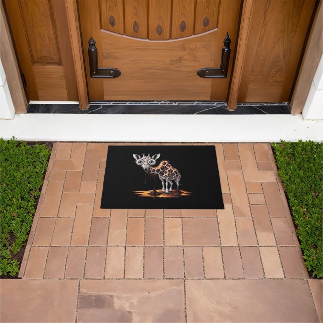 The Melting Giraffe Funny Surreal Art Design Doormat (Outdoor)