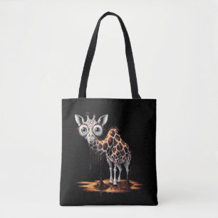 The Melting Giraffe Funny Surreal Art Design Tote Bag