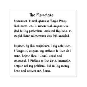 The Memorare of the Blessed Virgin Mary Rubber Stamp