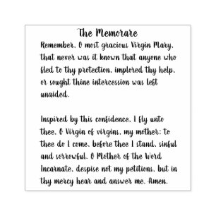 The Memorare of the Blessed Virgin Mary Rubber Stamp