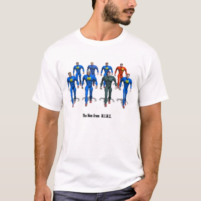 The Men from M.I.M.E.,  colour coded version T-Shirt (Front)