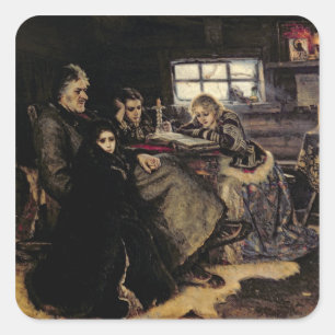 The Menshikov Family in Beriozovo, 1883 Square Sticker