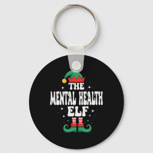 The Mental Health Elf Funny Christmas Matching Fam Key Ring